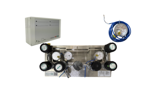 Central de Gases Dúplex Semiautomática para Gases Especiales con alarma integrada